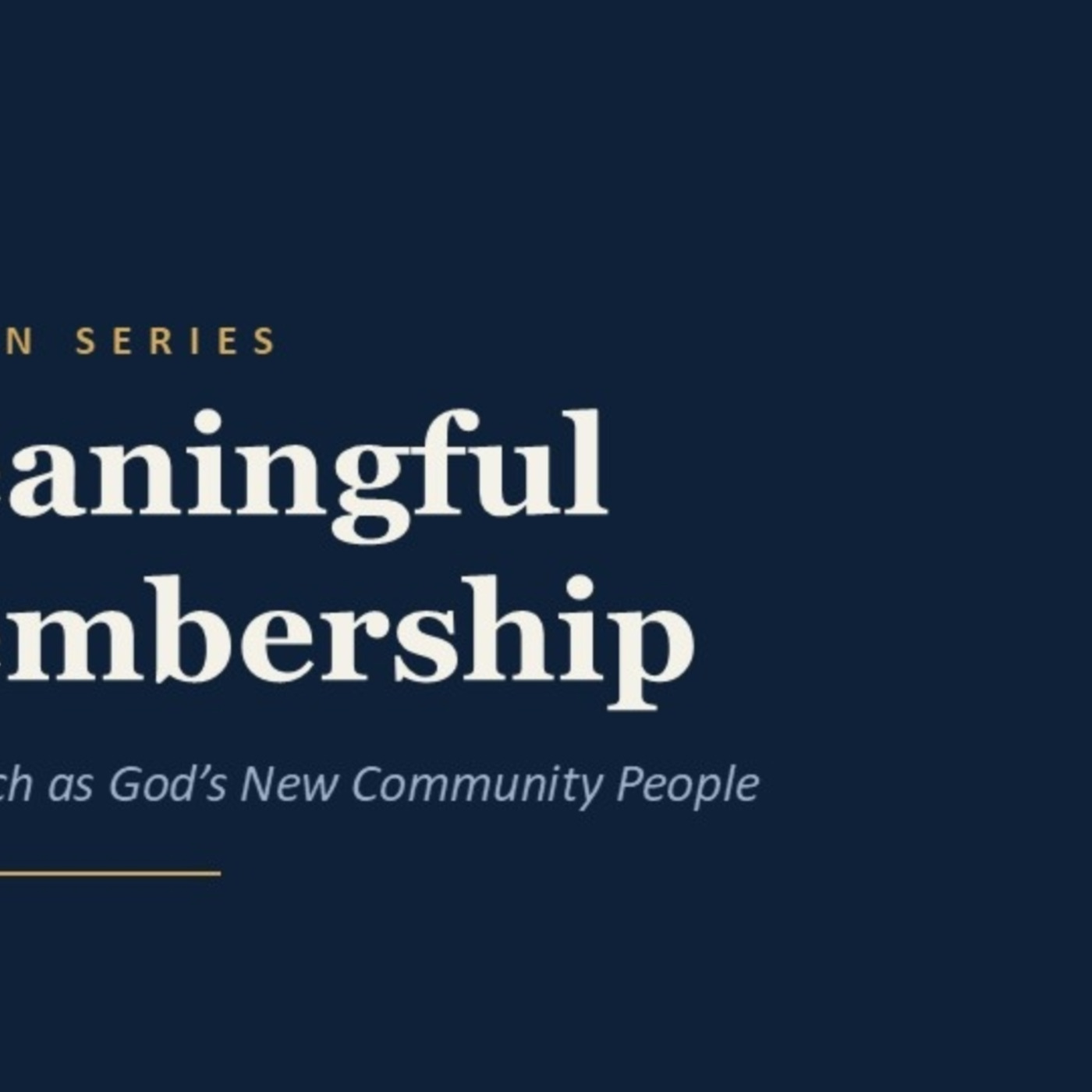 The Church is God's New Community People episode artwork
